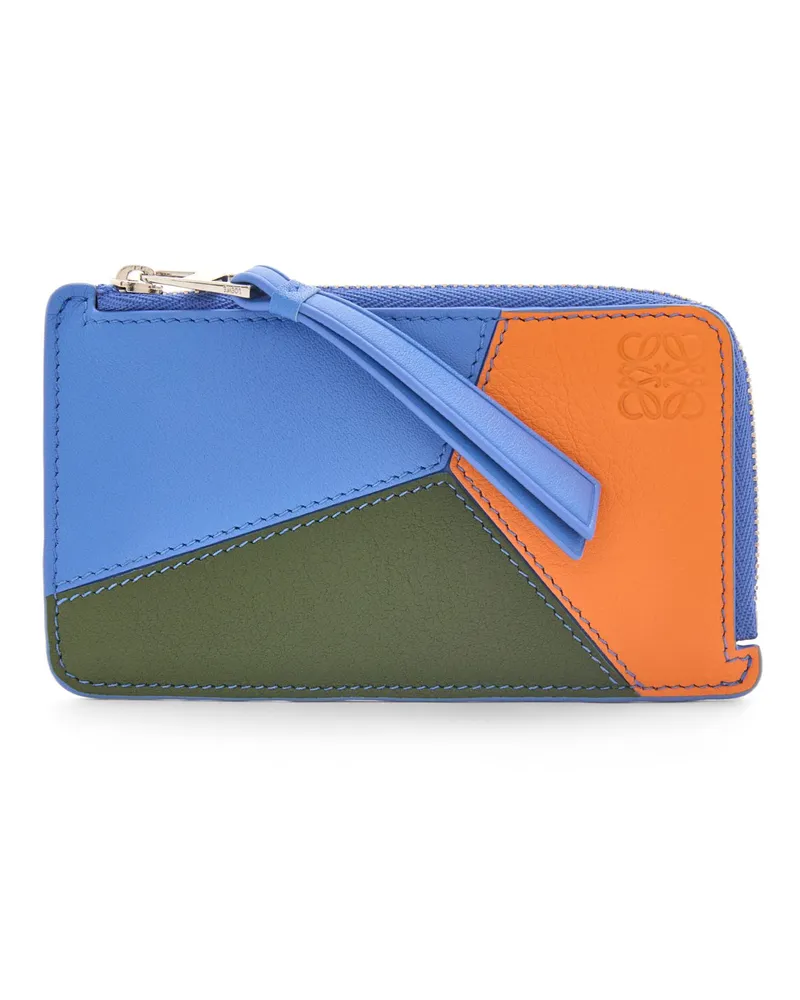 Loewe Luxury Puzzle coin cardholder in classic calfskin Seaside