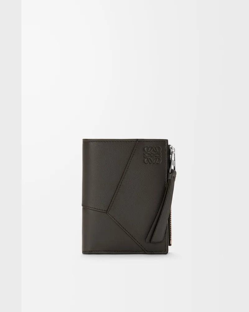 Loewe Puzzle Slim Compact Wallet In Leather skin Hombre Dark