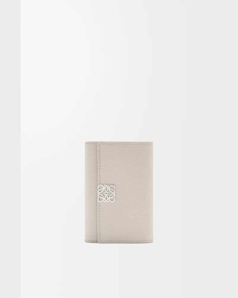Loewe Anagram Small Vertical Wallet In Pebble Grained Leather skin Mujer Light