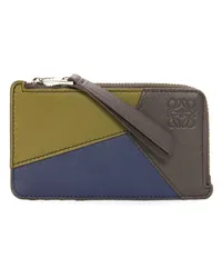 Loewe Luxury Puzzle coin cardholder in classic calfskin Olive