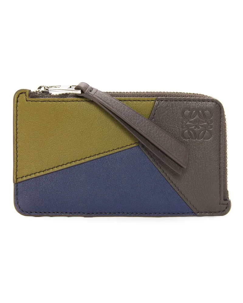 Loewe Luxury Puzzle coin cardholder in classic calfskin Olive