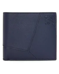 Loewe Luxury Puzzle bifold coin wallet in classic calfskin Abyss