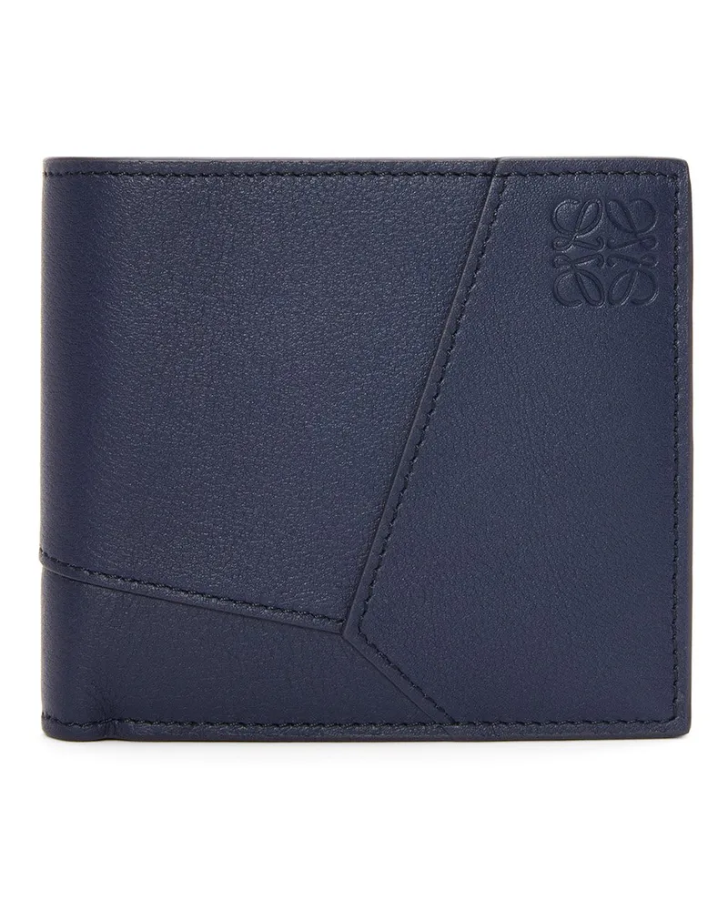 Loewe Luxury Puzzle bifold coin wallet in classic calfskin Abyss