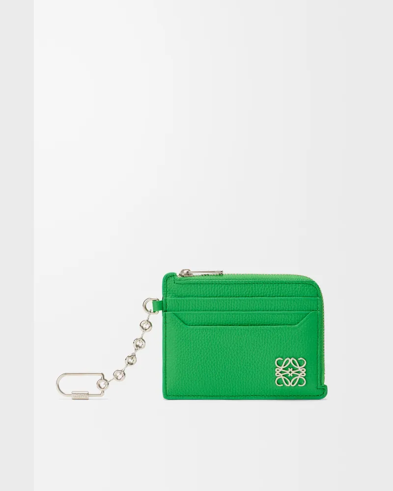 Loewe Anagram Square Coin Cardholder In Pebble Grained Leather skin Mujer Clover