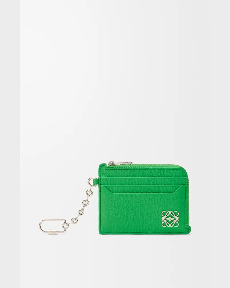 Loewe Anagram Square Coin Cardholder In Pebble Grained Leather skin Mujer Clover