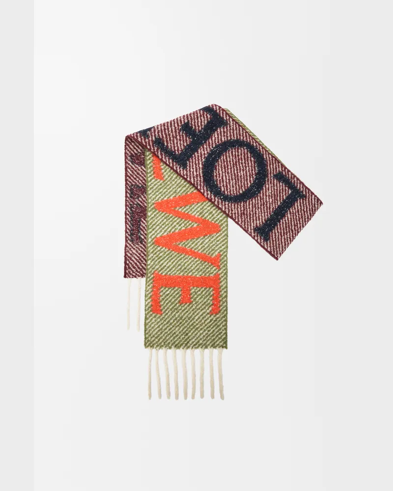 Loewe Scarf In Alpaca And Wool Blend Mujer Navy