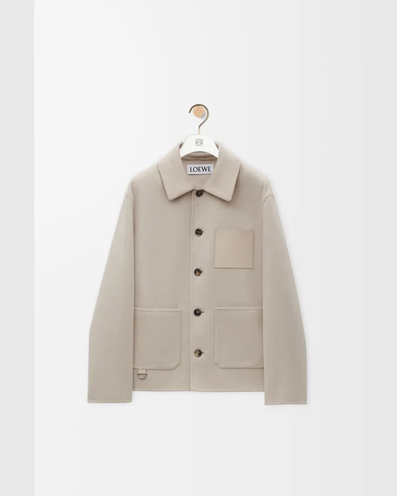 Loewe Workwear Jacket In Wool And Cashmere Size Hombre Light