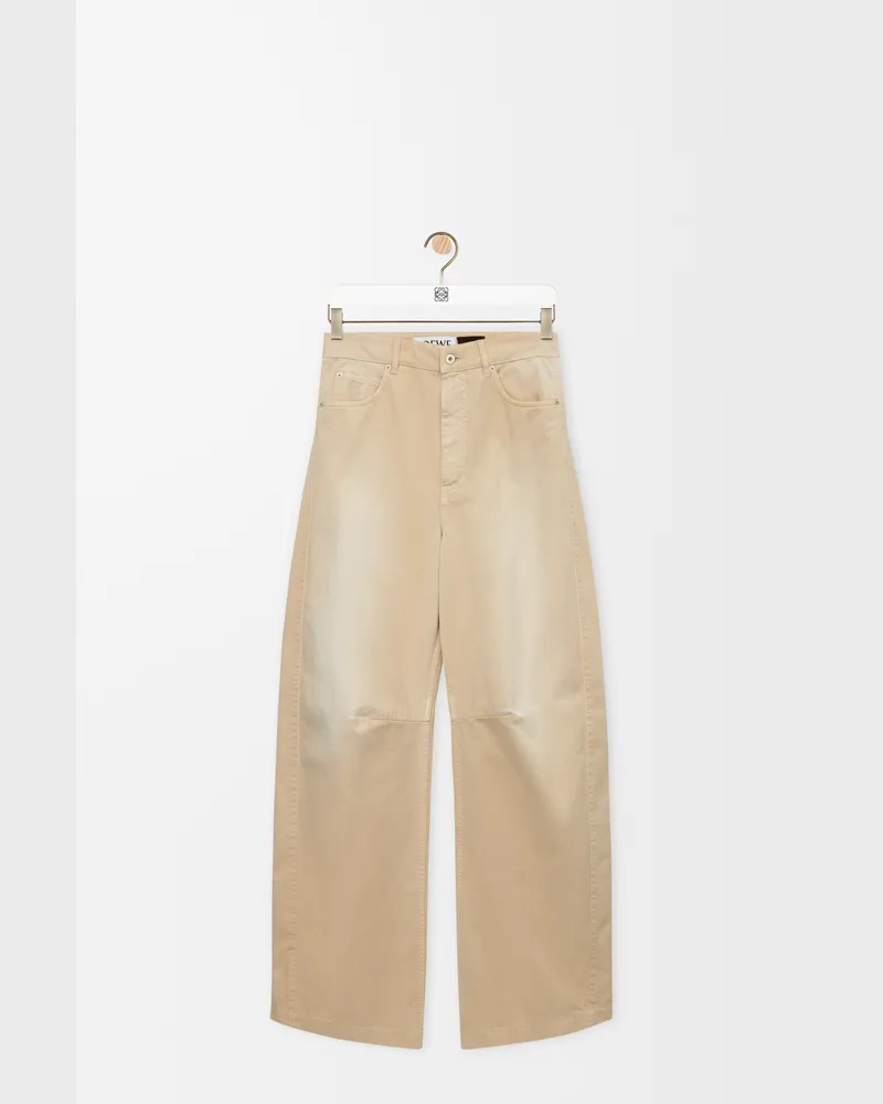 Loewe Barrel Trousers In Cotton Size Hombre Light