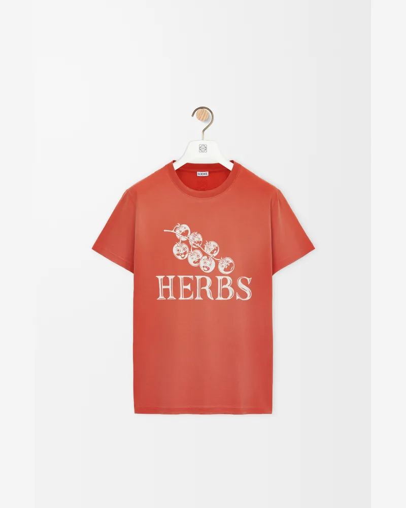 Loewe Regular Fit T-shirt In Cotton Size Hombre Orange