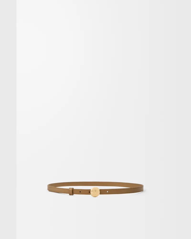 Loewe Pebble Belt In Leather skin Size Mujer Oak