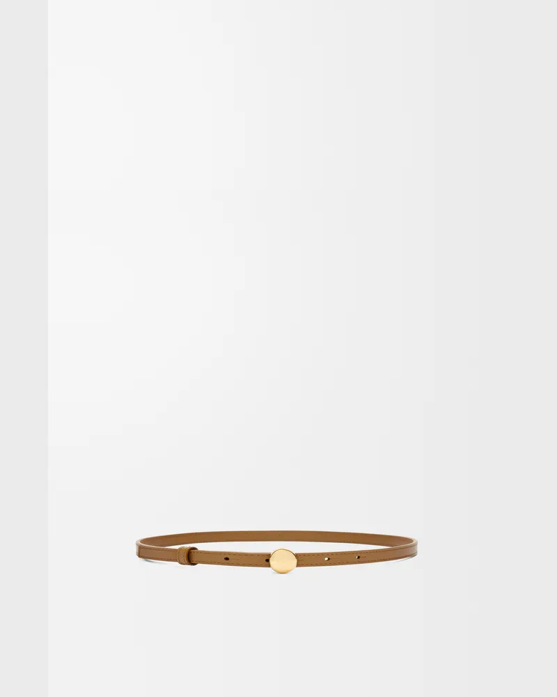 Loewe Pebble Belt In Leather skin Size Mujer Oak