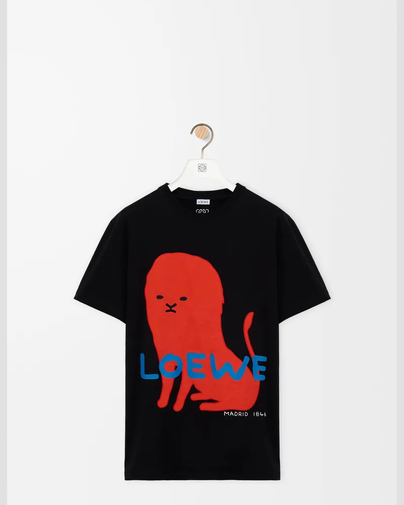 Loewe Regular Fit T-shirt In Cotton Size Mujer Black