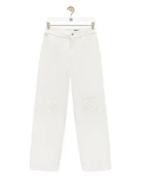 Loewe Luxury Anagram baggy jeans in denim White