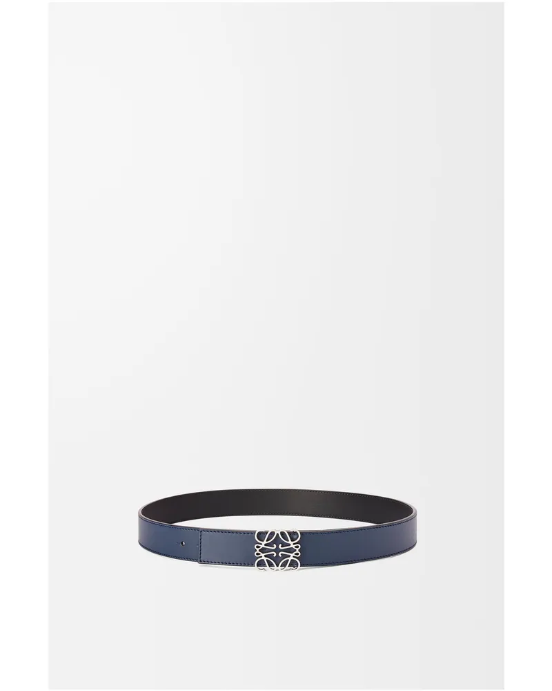 Loewe Reversible Anagram Belt In Leather skin Size Hombre Ocean