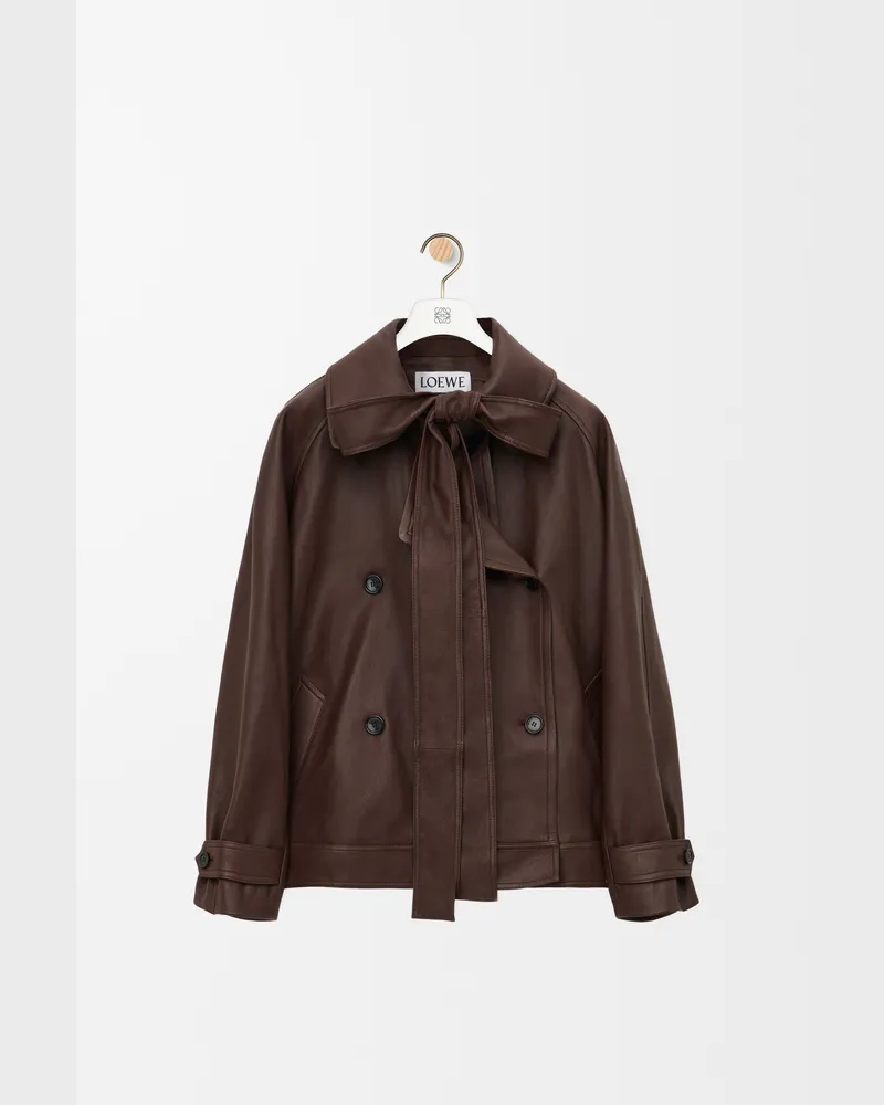 Loewe Bow Jacket In Nappa Lambskin Size Mujer Dark