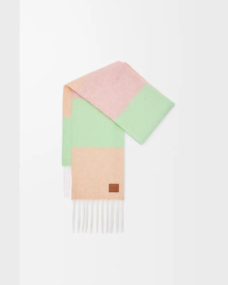 Loewe Scarf In Alpaca And Wool Blend Mujer Peach