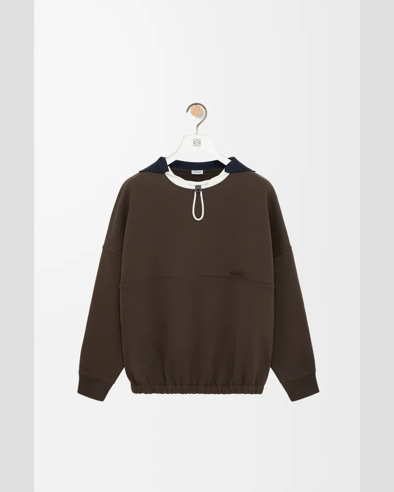Loewe Sweatshirt In Cotton Size Mujer Brown
