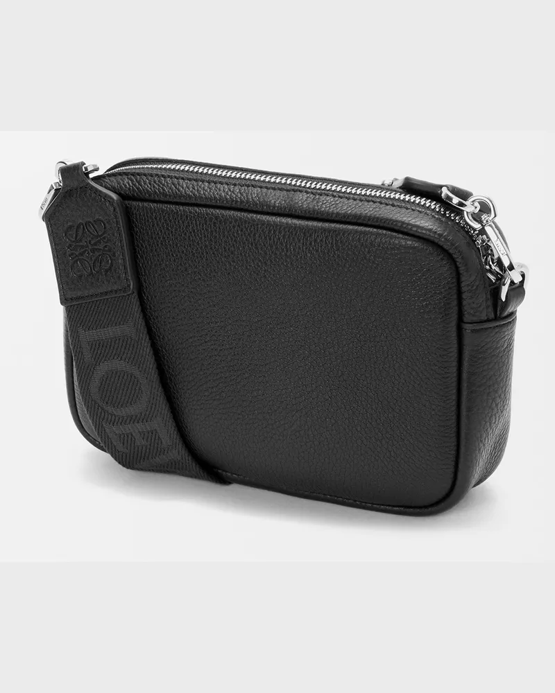 Loewe Small Pebble Messenger Bag In Supple Grained Leather skin Hombre Black