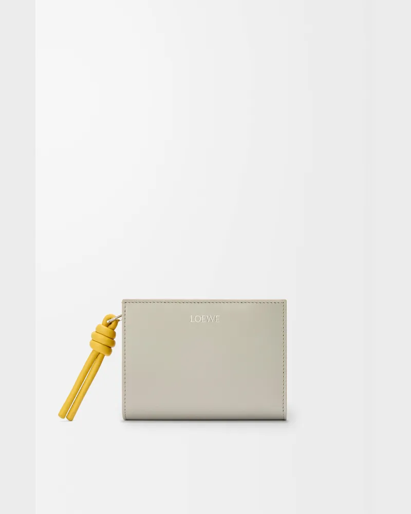 Loewe Knot Compact Wallet In Shiny Nappa Leather skin Mujer Shell