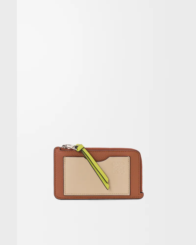 Loewe Coin Cardholder In Soft Grained Leather skin Mujer Squirrel