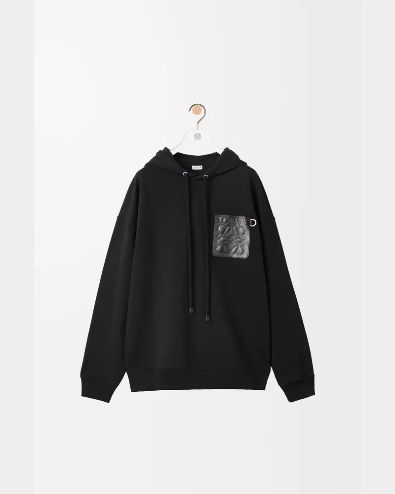 Loewe Relaxed Fit Hoodie In Cotton Size Hombre Black