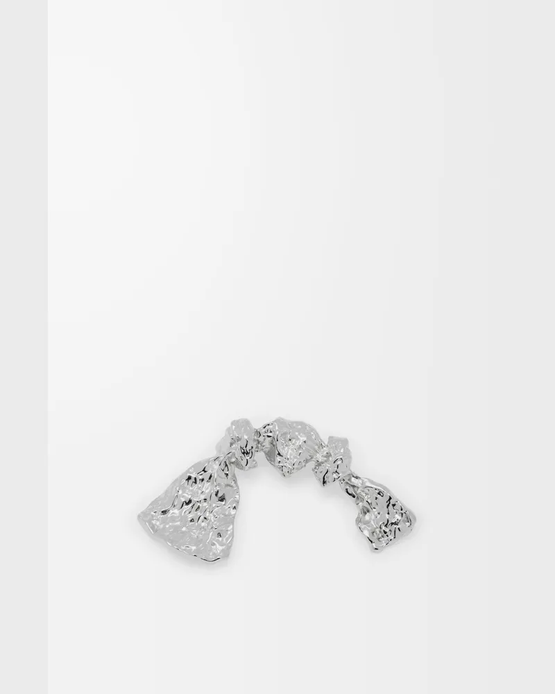 Loewe Bowed Tie Brooch In Sterling Silver Mujer Silver