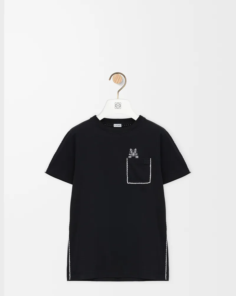 Loewe Regular Fit T-shirt In Cotton Size Mujer Black