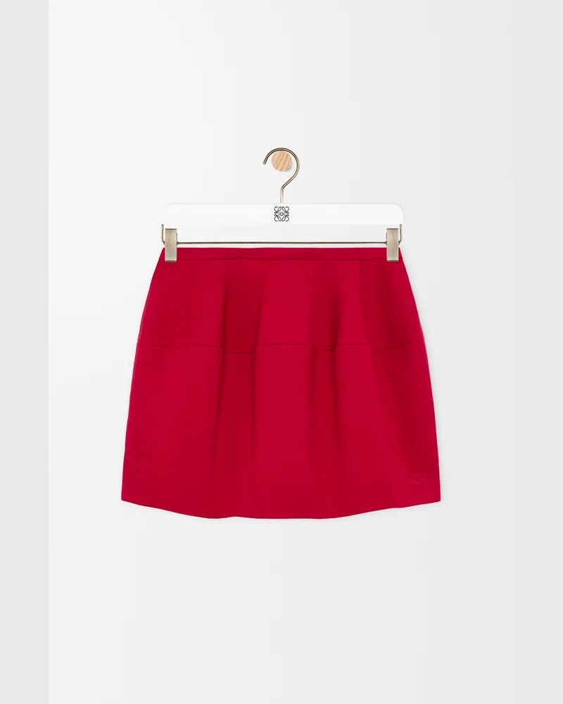 Loewe Balloon Skirt In Cotton And Silk Size Mujer Red