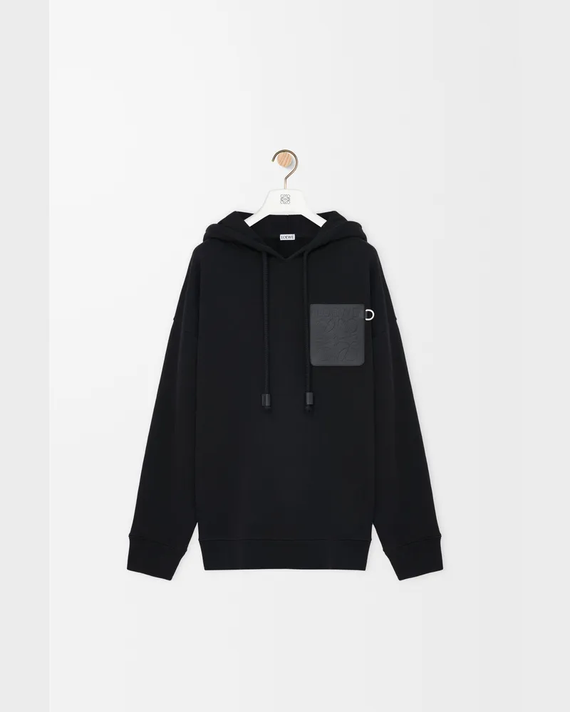 Loewe Relaxed Fit Hoodie In Cotton Size Hombre Black