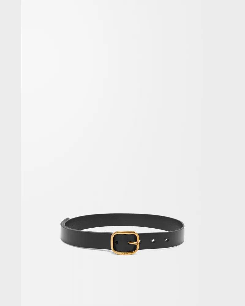 Loewe Rounded Soft Belt In Leather skin Size Mujer Black