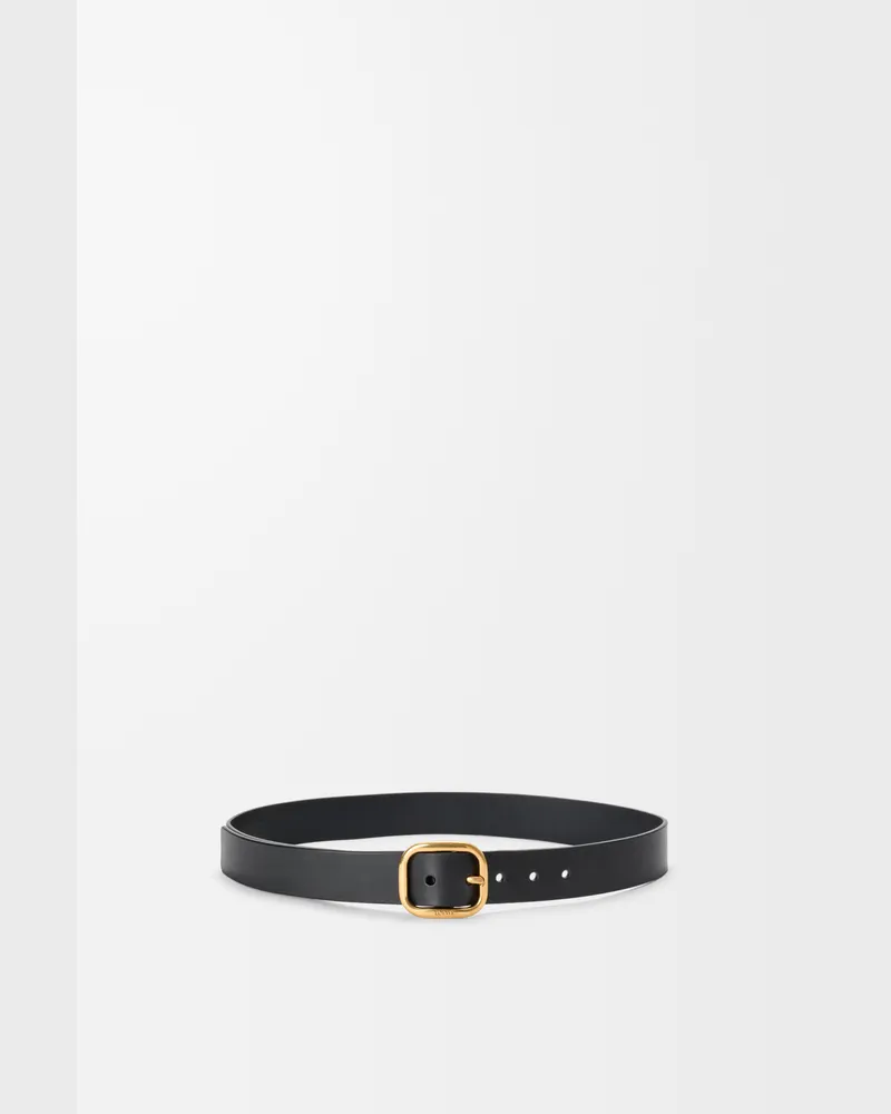 Loewe Rounded Soft Belt In Leather skin Size Mujer Black