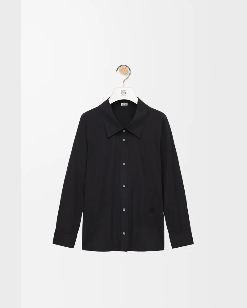 Loewe Embellished Shirt In Cotton Size Mujer Black