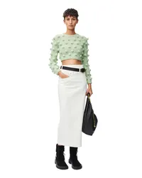 Loewe Luxury Cropped sweater in alpaca blend Mint