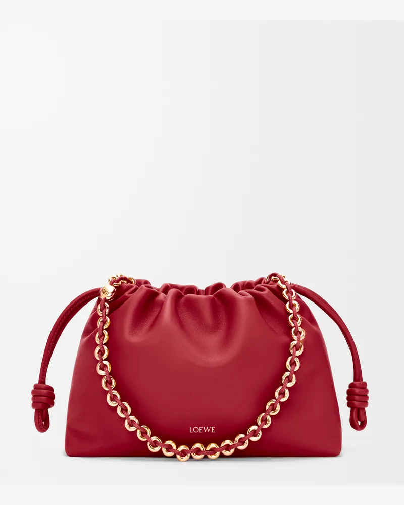 Loewe Medium Flamenco Purse In Mellow Nappa Lambskin Mujer Burnt