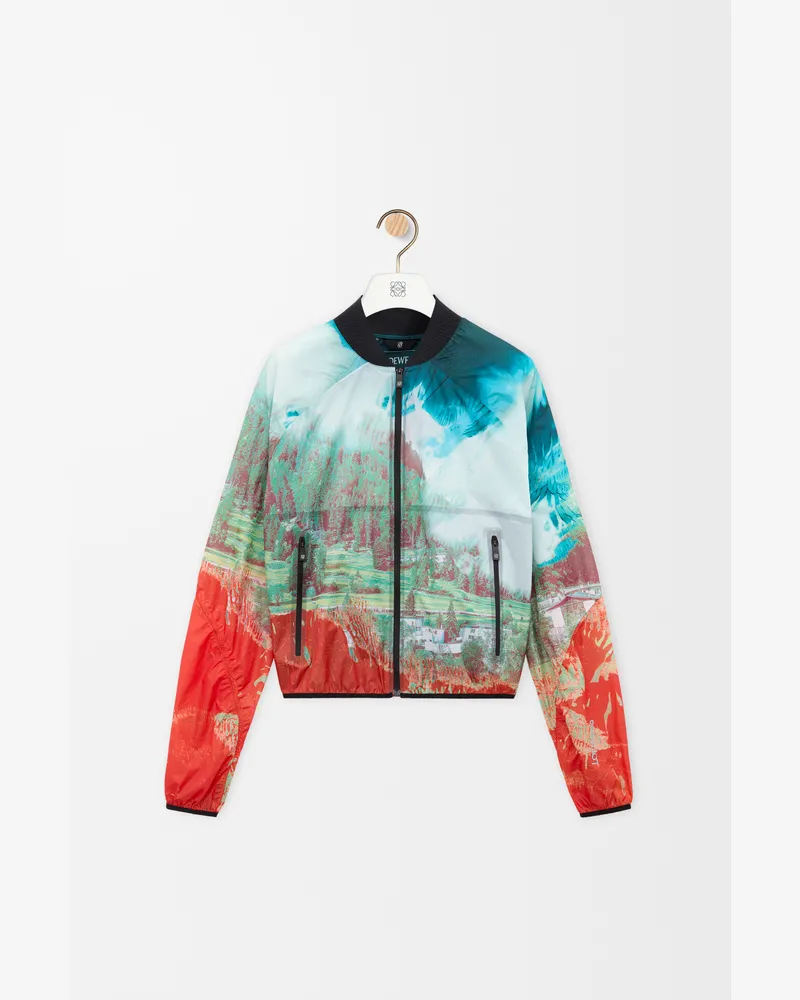 Loewe Zip-up Jacket In Technical Shell Size Mujer Multicolor