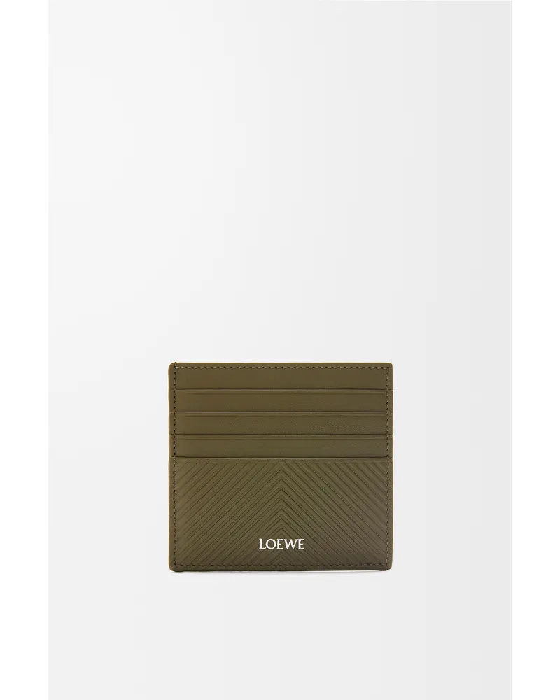 Loewe Open Cardholder In Textured Leather skin Hombre Dark