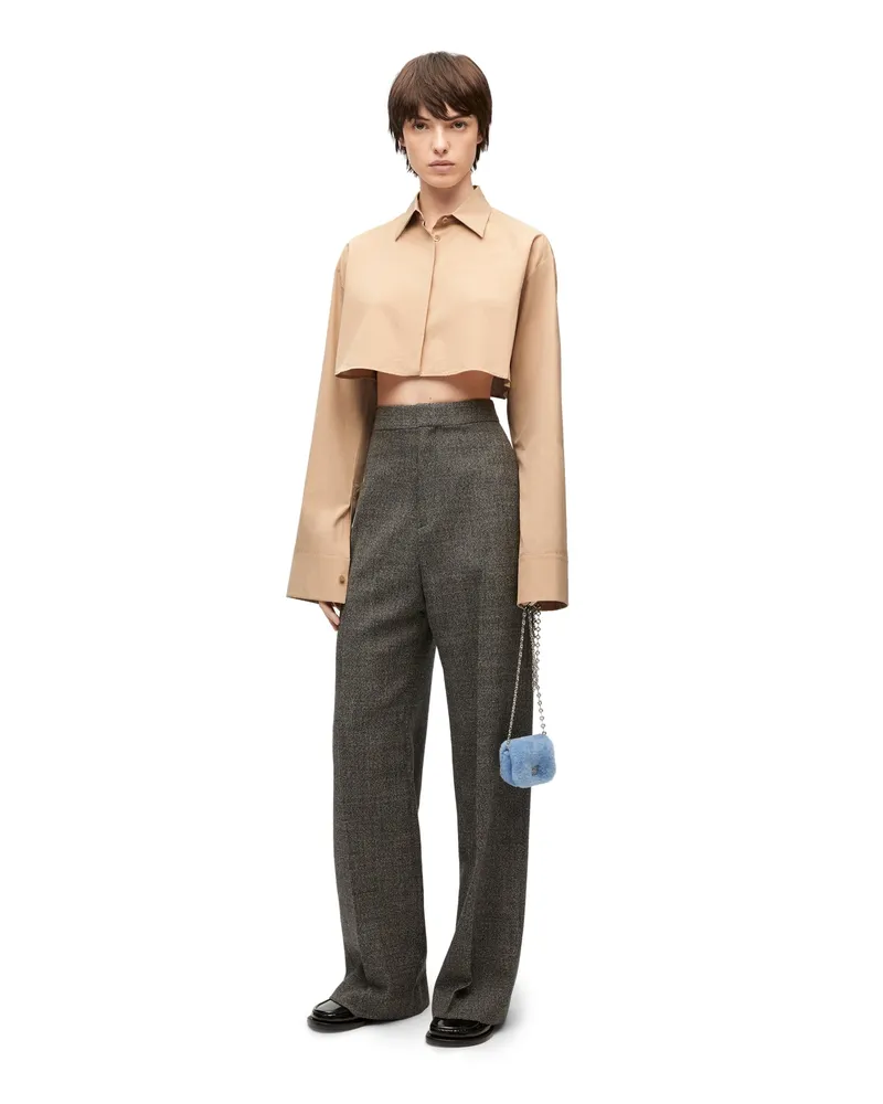 Loewe Luxury Cropped shirt in cotton Cafe