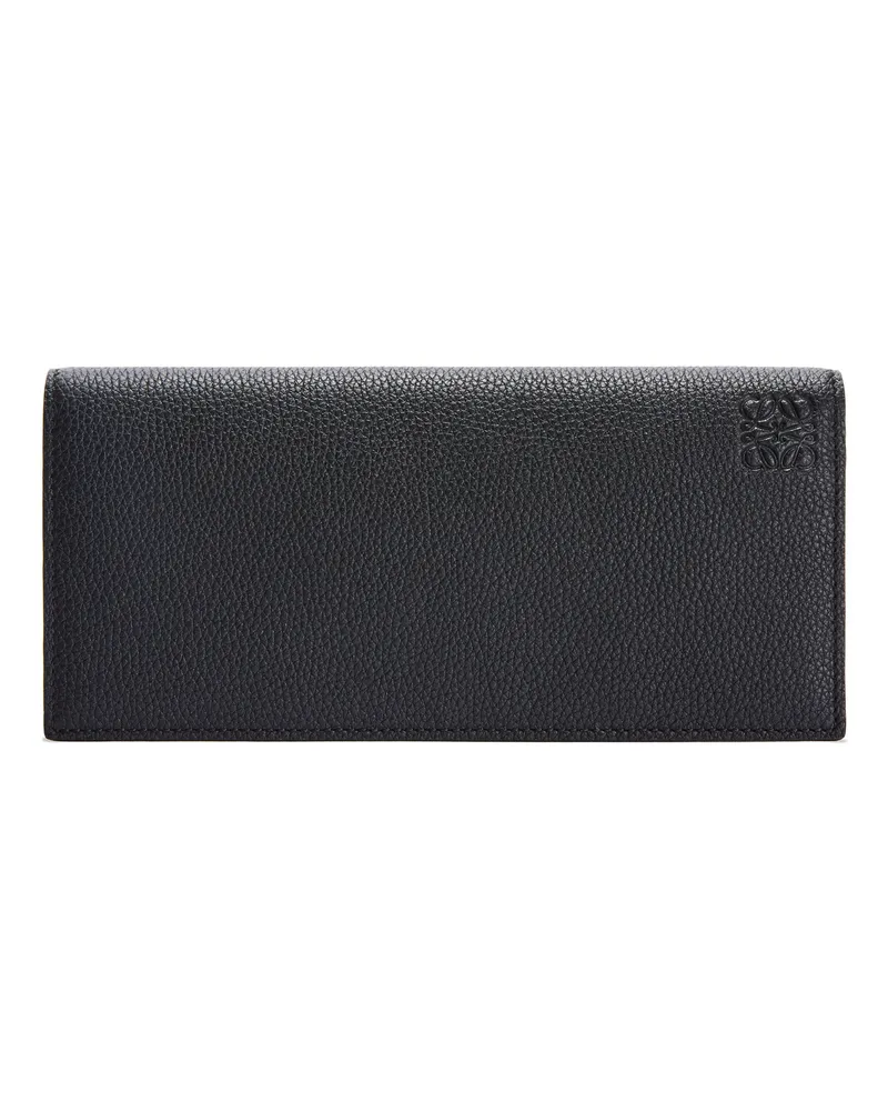 Loewe Luxury Long horizontal wallet in soft grained calfskin Black