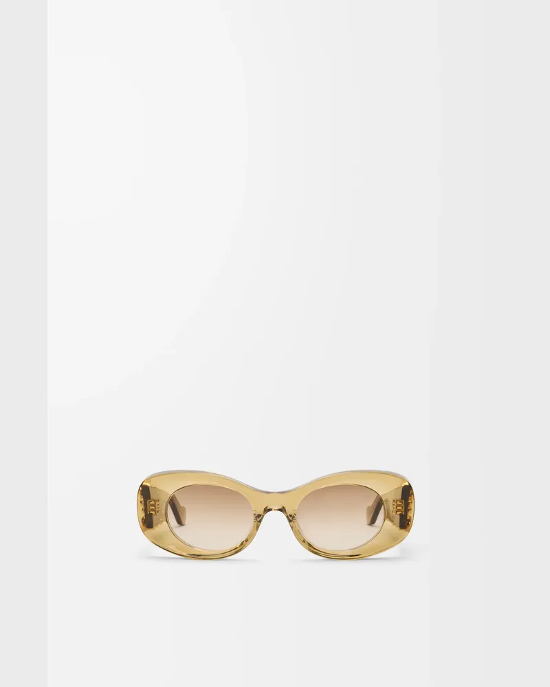 Loewe Beveled Oval Maxi Anagram Sunglasses Mujer Transparent