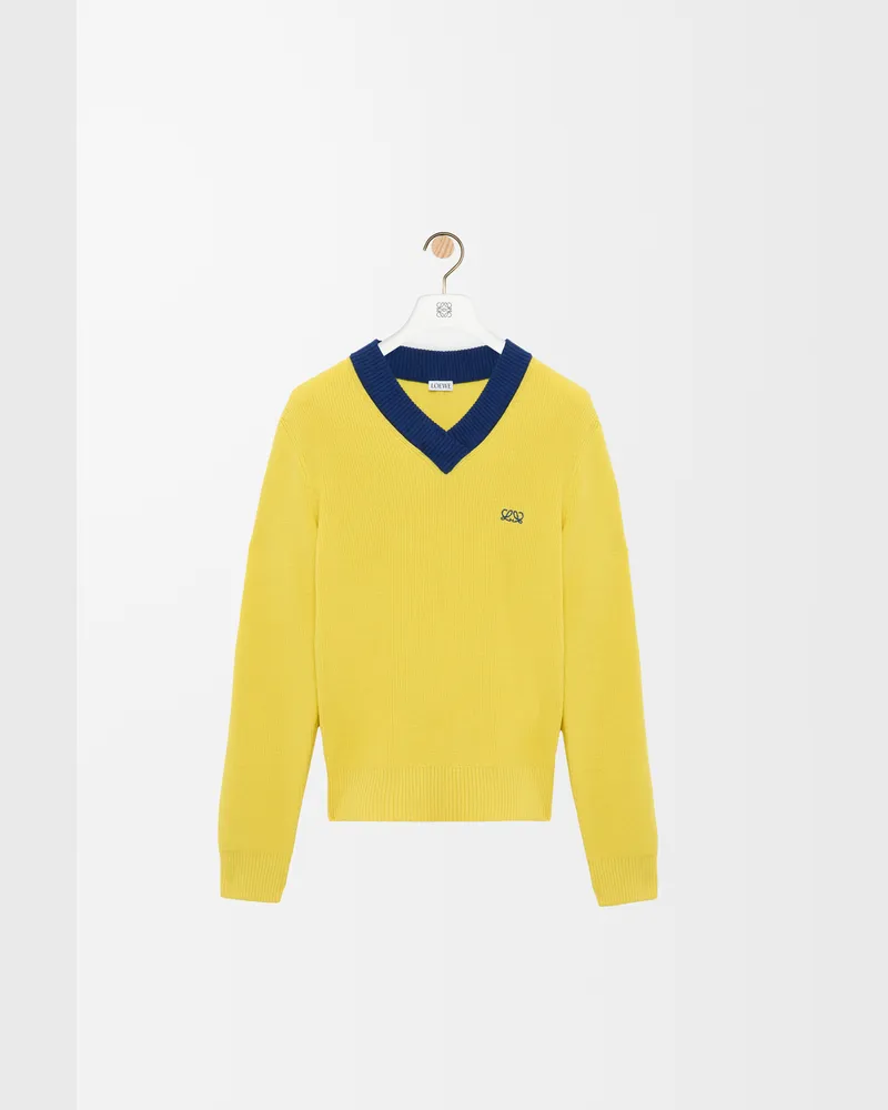 Loewe Sweater In Cotton And Wool Size Mujer Yellow