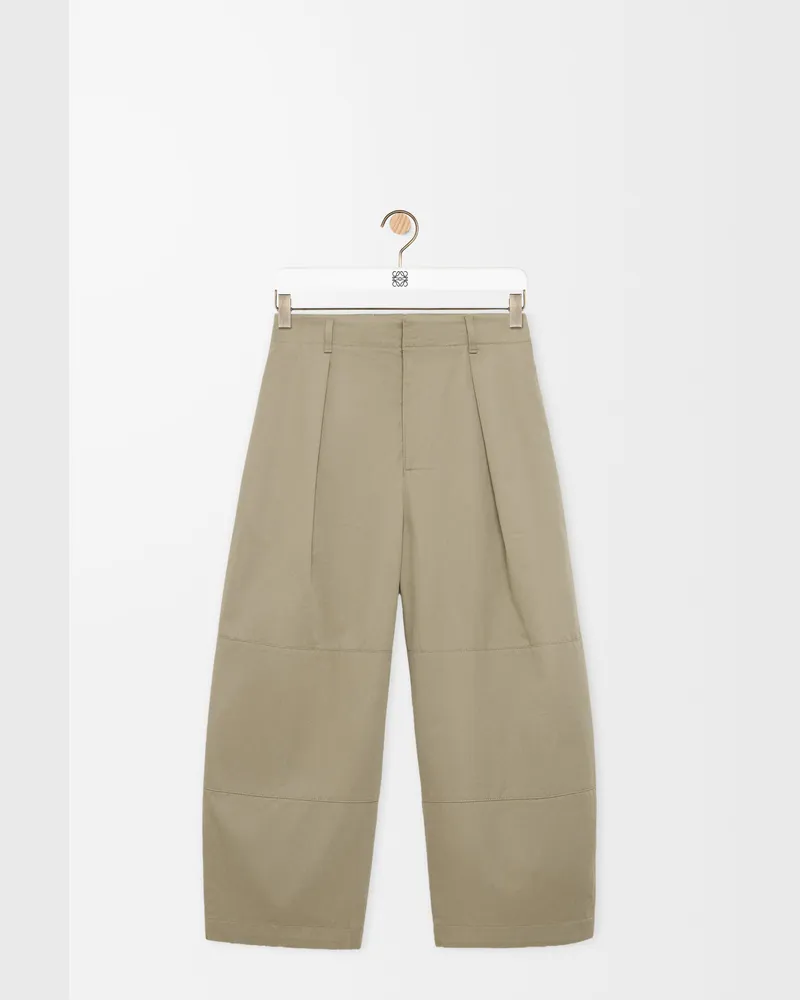 Loewe Cropped Trousers In Cotton Size Mujer Light