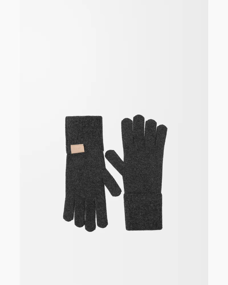 Loewe Gloves In Cashmere Mujer Black