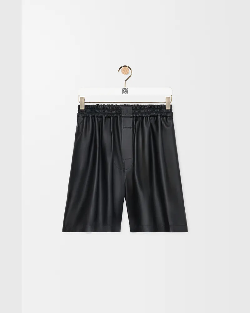 Loewe Shorts In Nappa Lambskin Size Hombre Black