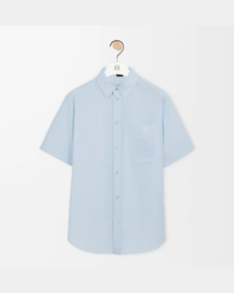 Loewe Short Sleeve Shirt In Cotton Blend Size Hombre Light