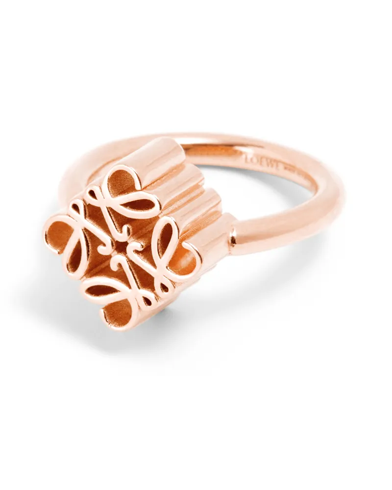 Loewe Luxury Anagram ring in sterling silver Rose