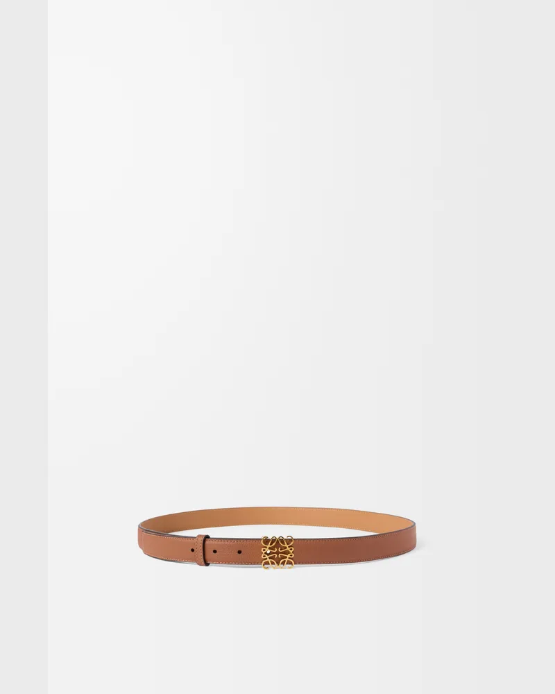 Loewe Anagram Belt In Pebble Grain Leather skin Size Mujer Tan