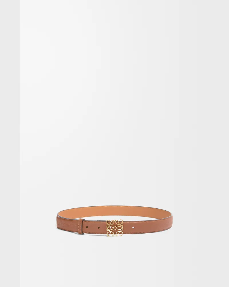 Loewe Anagram Belt In Pebble Grain Leather skin Size Mujer Tan