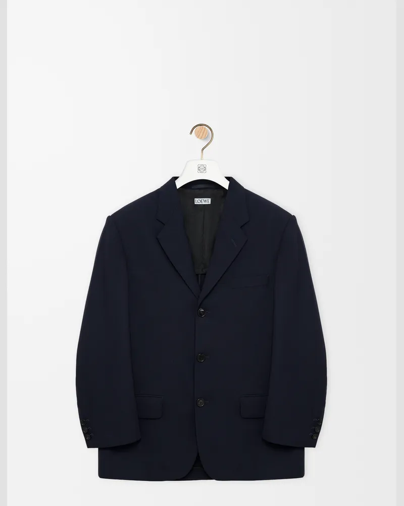 Loewe Jacket In Wool Size Mujer Navy