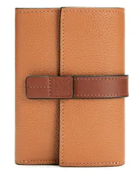 Loewe Luxury Small vertical wallet in soft grained calfskin Light