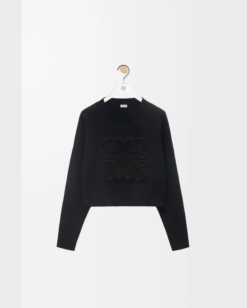 Loewe Anagram Sweater In Wool Size Mujer Black
